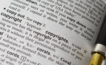 The definition of copyright printed in a Dictionary: Copyright, if someone has the copyright on a piece of writing or music, it is illegal to reproduce or perform it without permission.